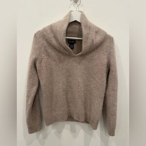 Vtg Rafaella Sz Small Sweater Angora Lamb’s wool Tan Brown Oatmeal Cozy Soft